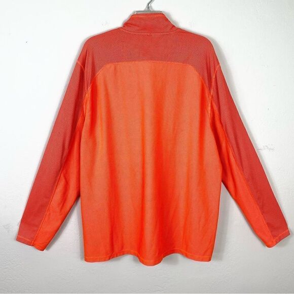 Calvin Klein Performance Orange Quarter Zip Pullover Jacket - Picture 2 of 5